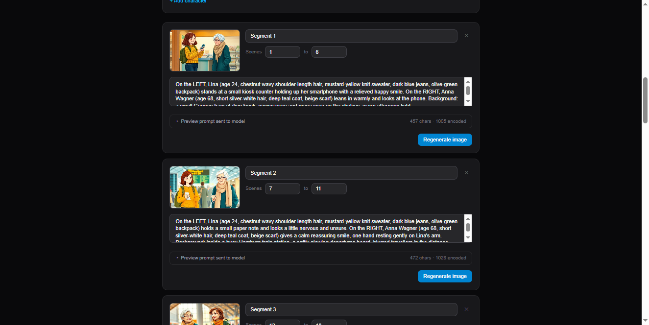 YouTube video creation flow web app
